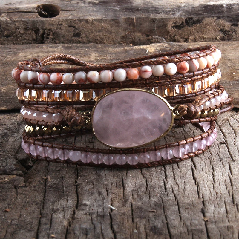 Pulseira Boho Rosa