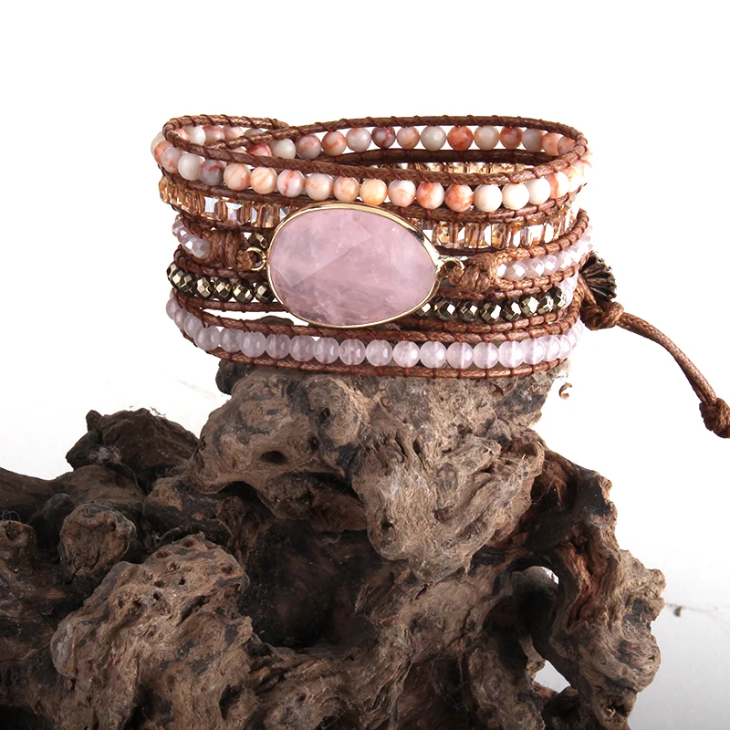 Pulseira Boho Rosa