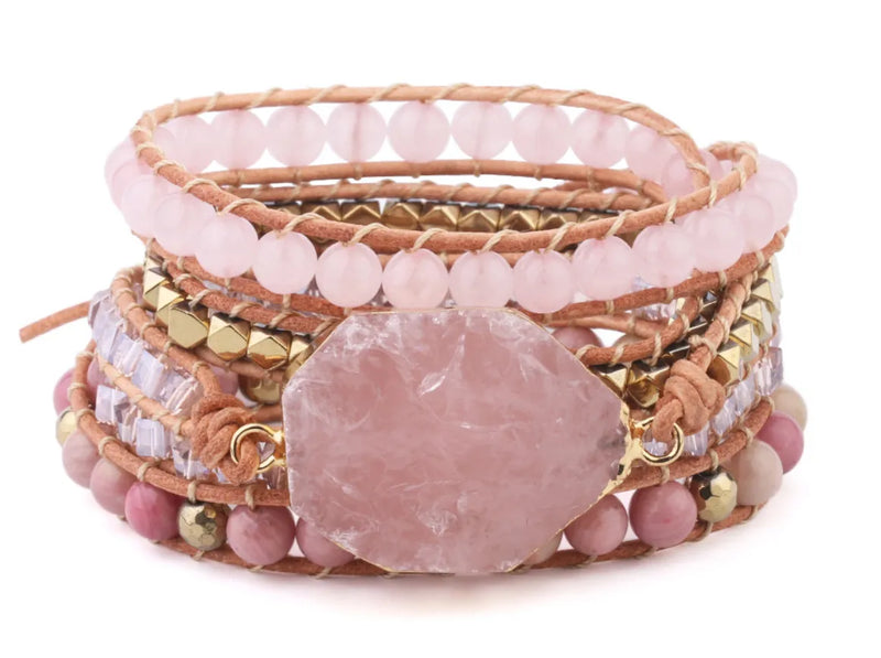 Pulseira Pedra Rosa